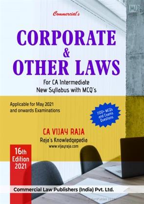 Corporate And Other Laws For Ca Intermediate New Syllabus With Mcq'S ...